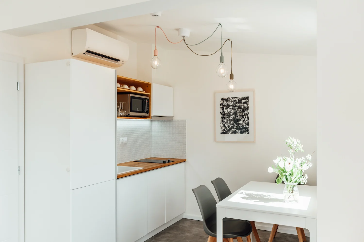 Apartmán 1 — interiér, terasa a výhledy