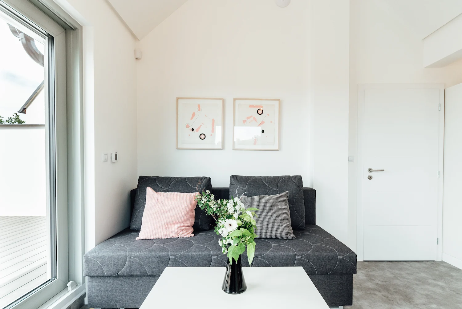 Apartmán 1 — interiér, terasa a výhledy